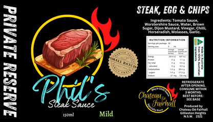 Chateau Private Reserve Phil's Steak Sauce 150ml
