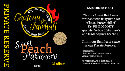 Chateau Private Reserve Sweet Peach Habanero Hot Sauce 150ml